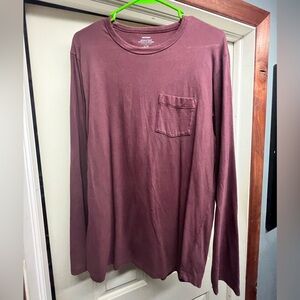 Old navy long sleeve pocket tee size large